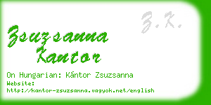 zsuzsanna kantor business card